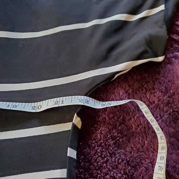 Black Dress with White Stripes - Picture 7 of 8